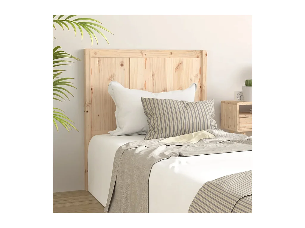 Testiera per Letto 80,5x4x100 cm in Legno Massello di Pino