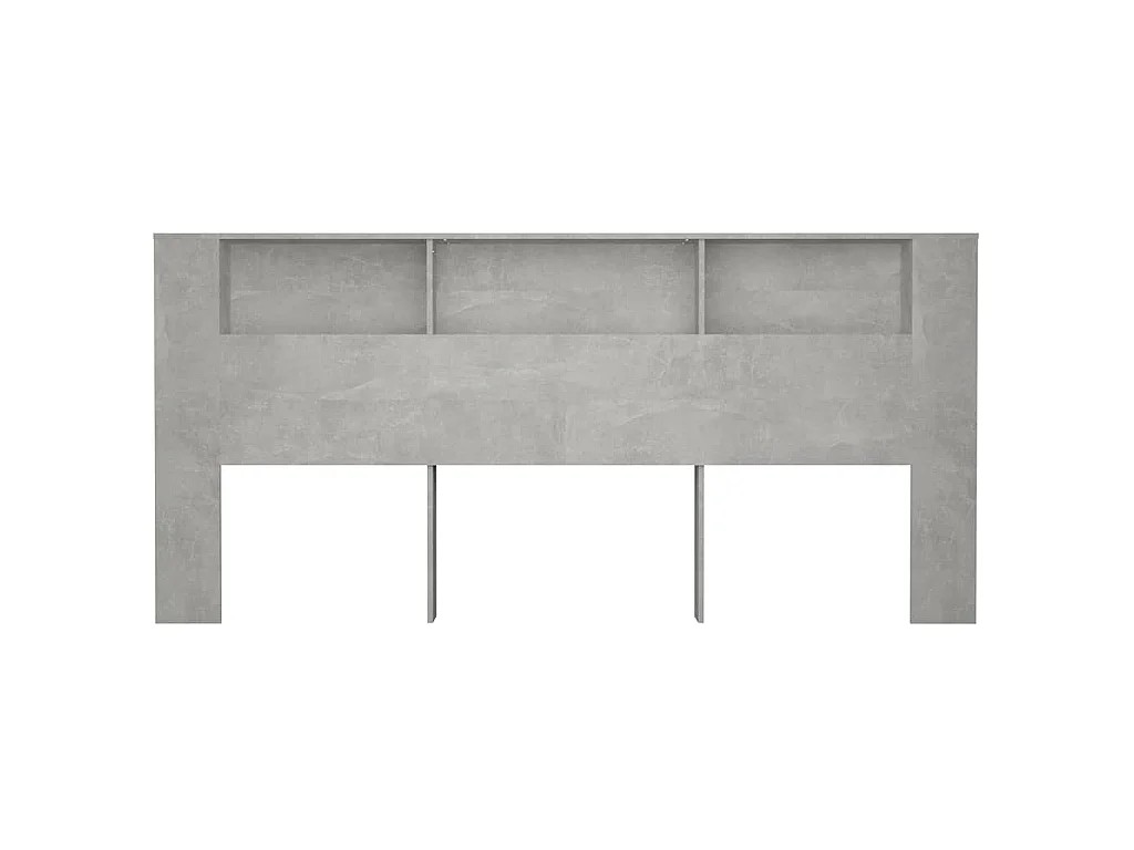Testiera con Scomparti Grigio Cemento 220x18,5x104,5 cm