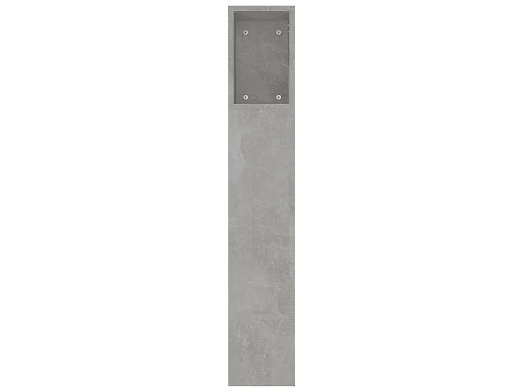 Testiera con Scomparti Grigio Cemento 220x18,5x104,5 cm