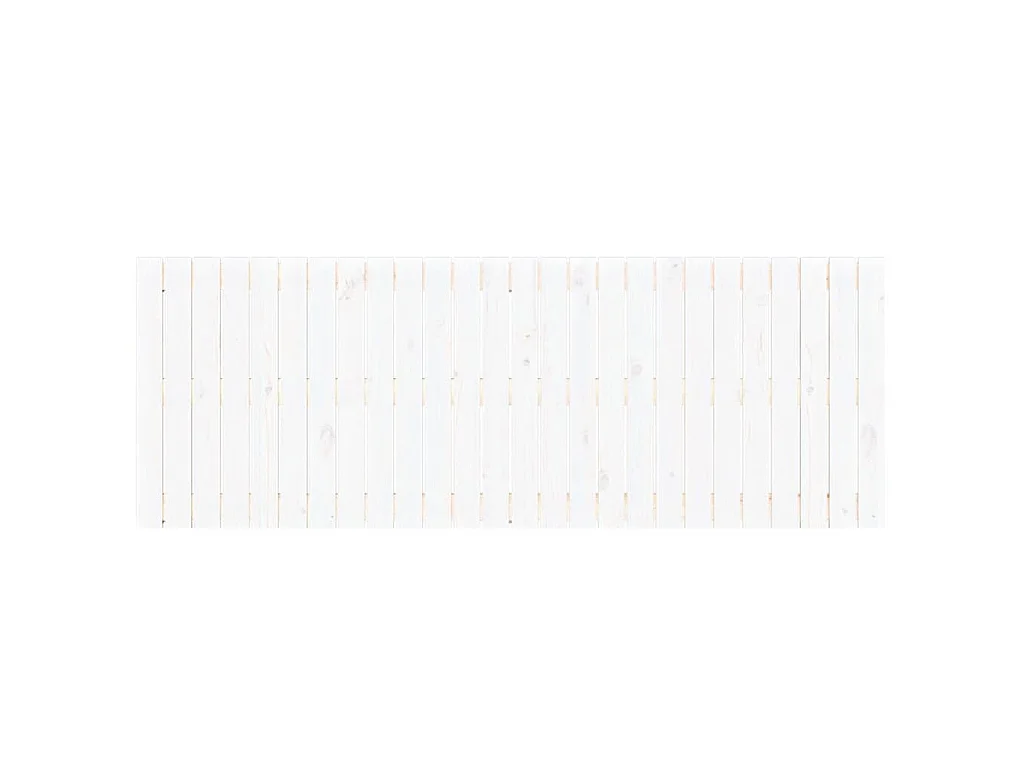 Cabecero de cama de pared madera maciza pino blanco 166x3x60 cm