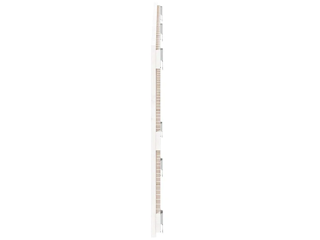 Cabecero de cama de pared madera maciza pino blanco 166x3x60 cm