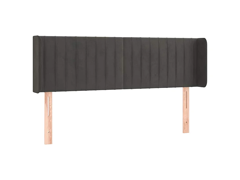Hoofdbord LED 147x16x78/88 cm fluweel donkergrijs