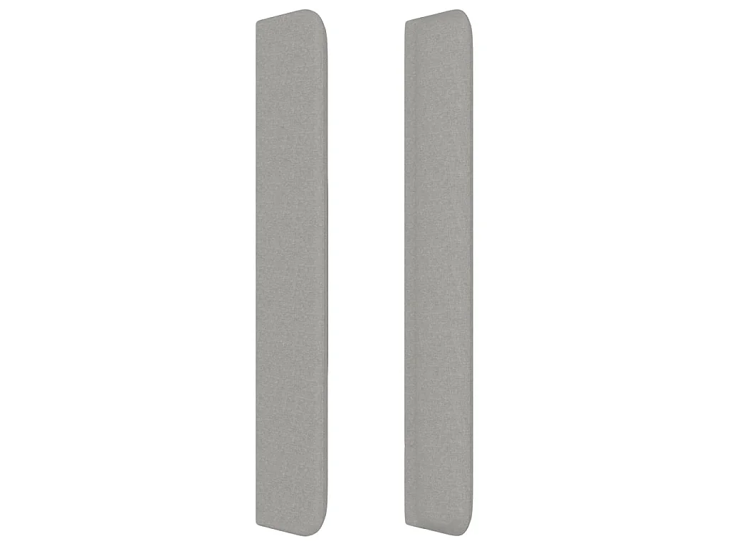 Hoofdbord met randen 83x16x118/128 cm stof lichtgrijs