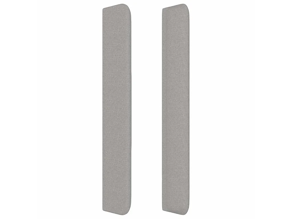 Tête de lit avec oreilles Gris clair 83x16x118/128 cm Tissu