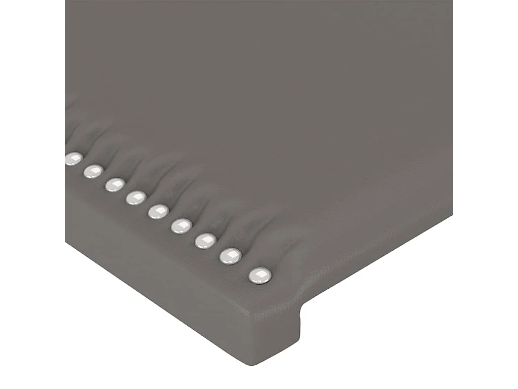 Testiera Grigio 200x5x78/88 cm in Similpelle
