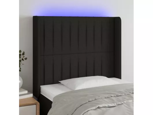 Kauf Unique LED Kopfteil Schwarz 93x16x118/128 cm Stoff