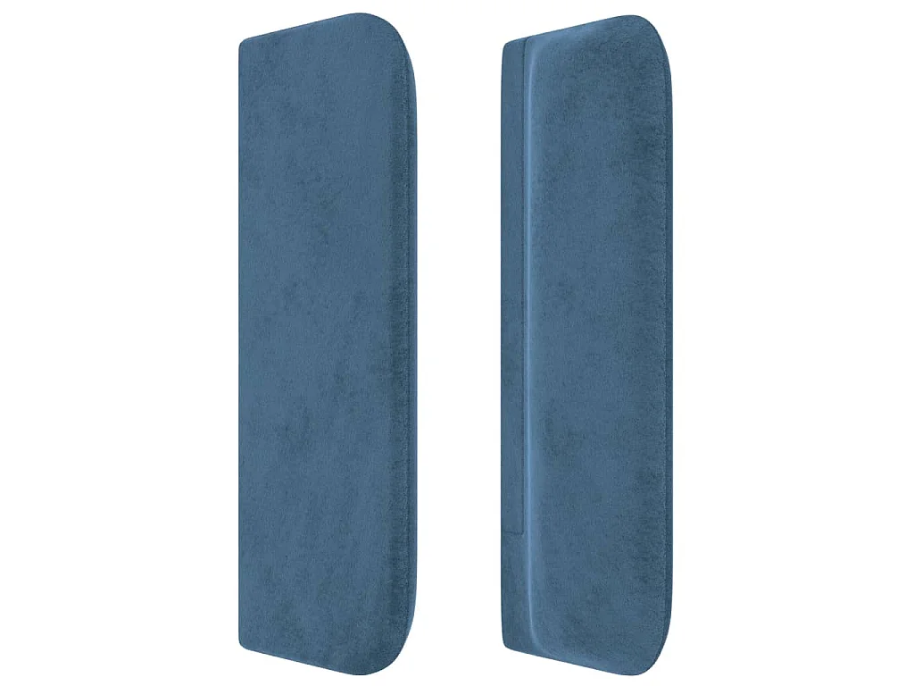 Hoofdbord met randen 163x16x78/88 cm fluweel donkerblauw