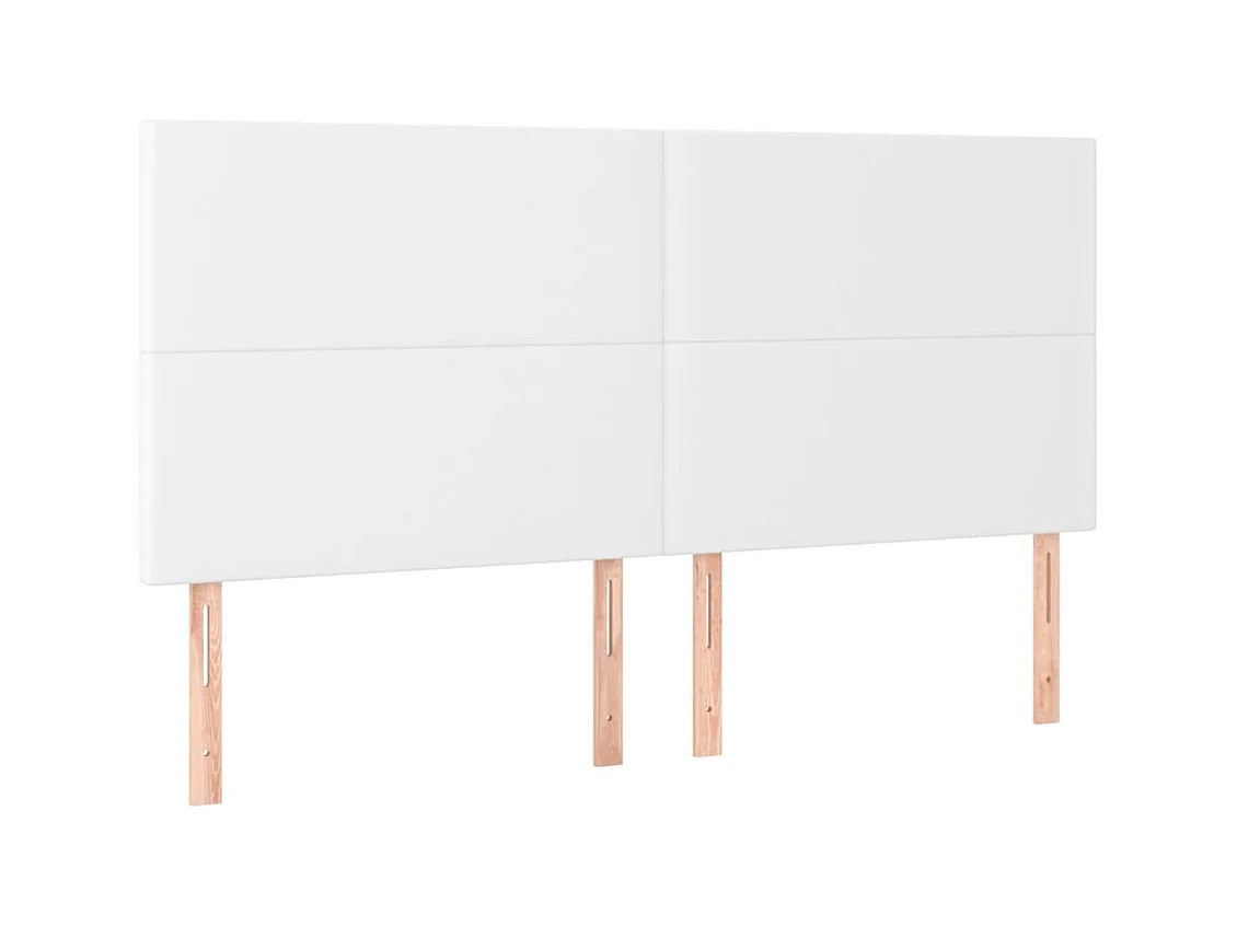 Tête de lit à LED Blanc 180x5x118/128 cm Similicuir