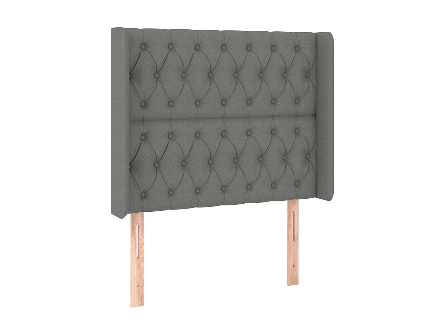Kopfteil mit Ohren Dunkelgrau 93x16x118/128 cm Stoff