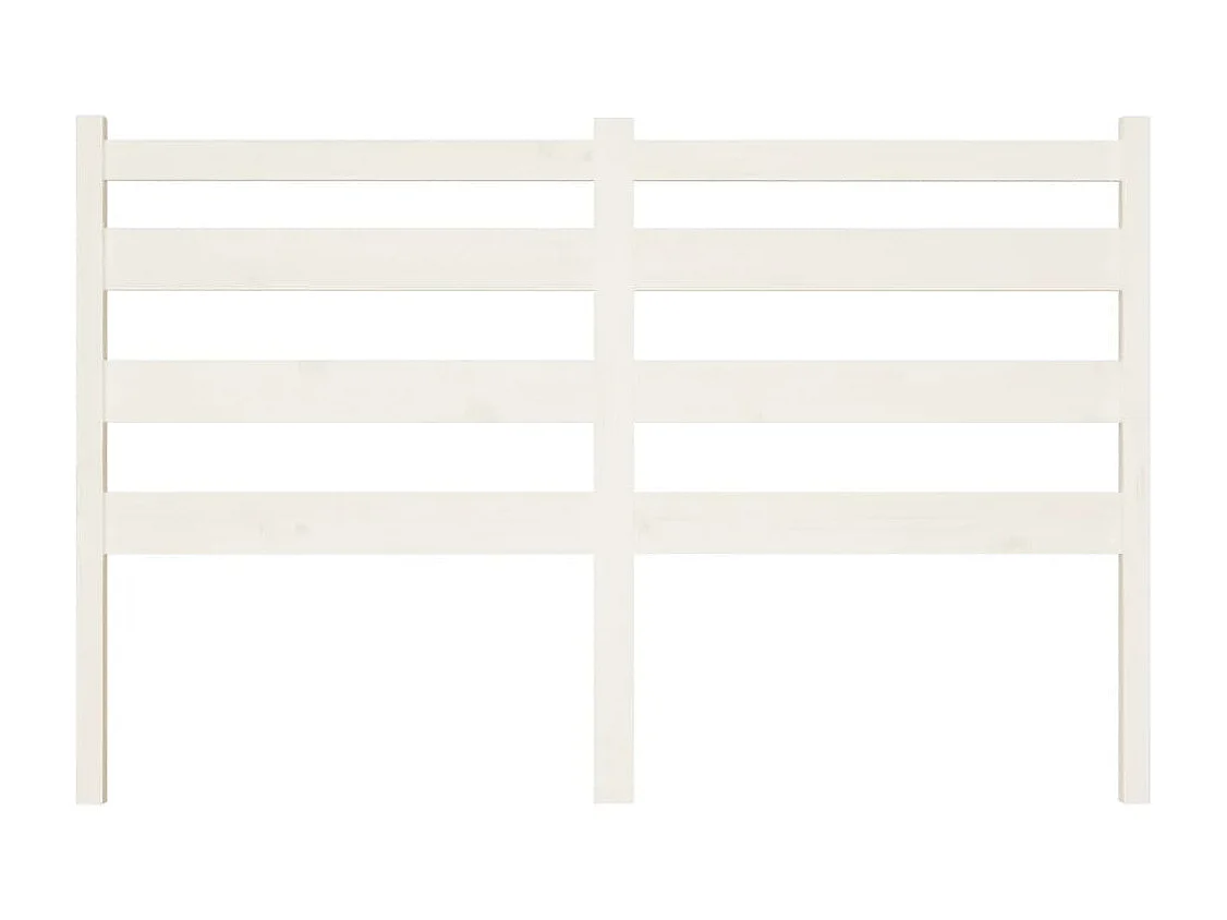 Hoofdbord 146x4x100 cm massief grenenhout wit