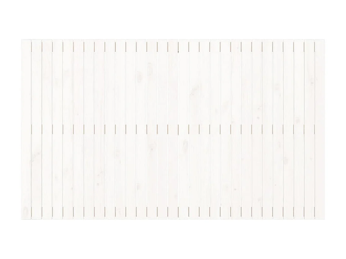 Testiera da Parete Bianca 185x3x110 cm Legno Massello di Pino