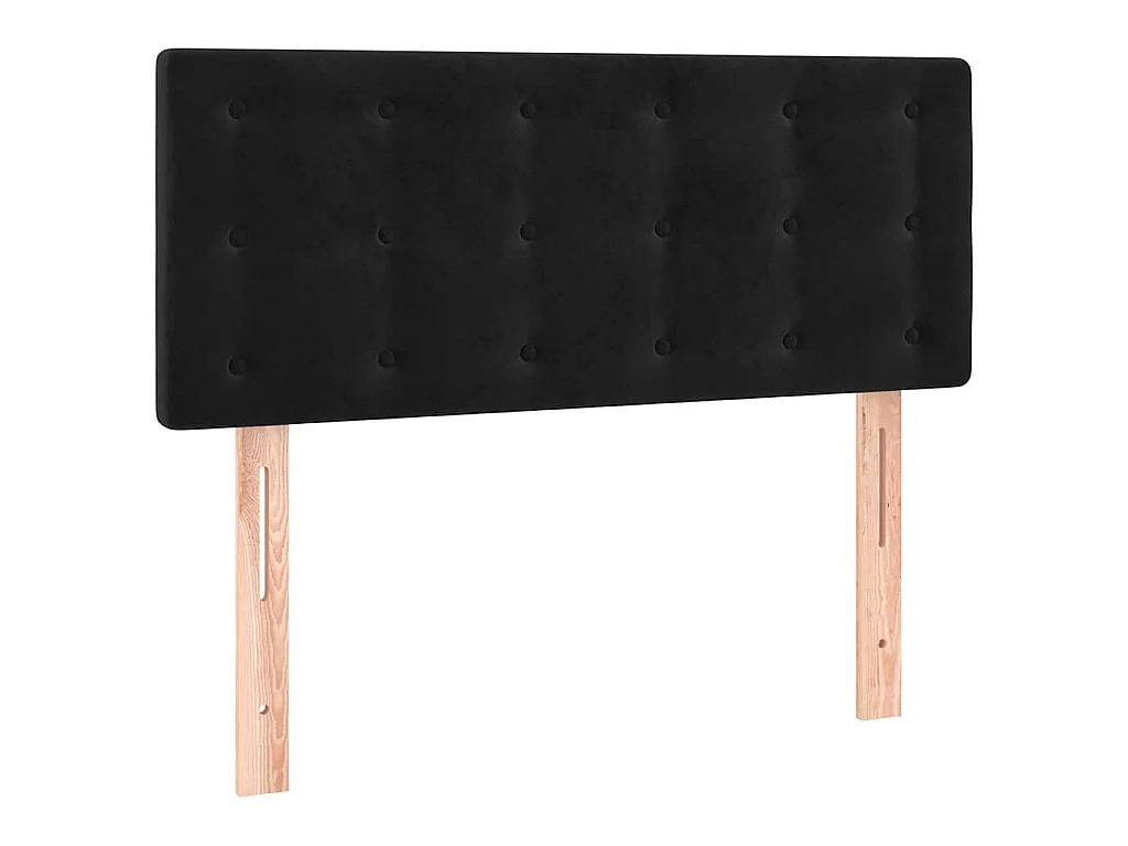 Tête de lit à LED Noir 100x5x78/88 cm Velours