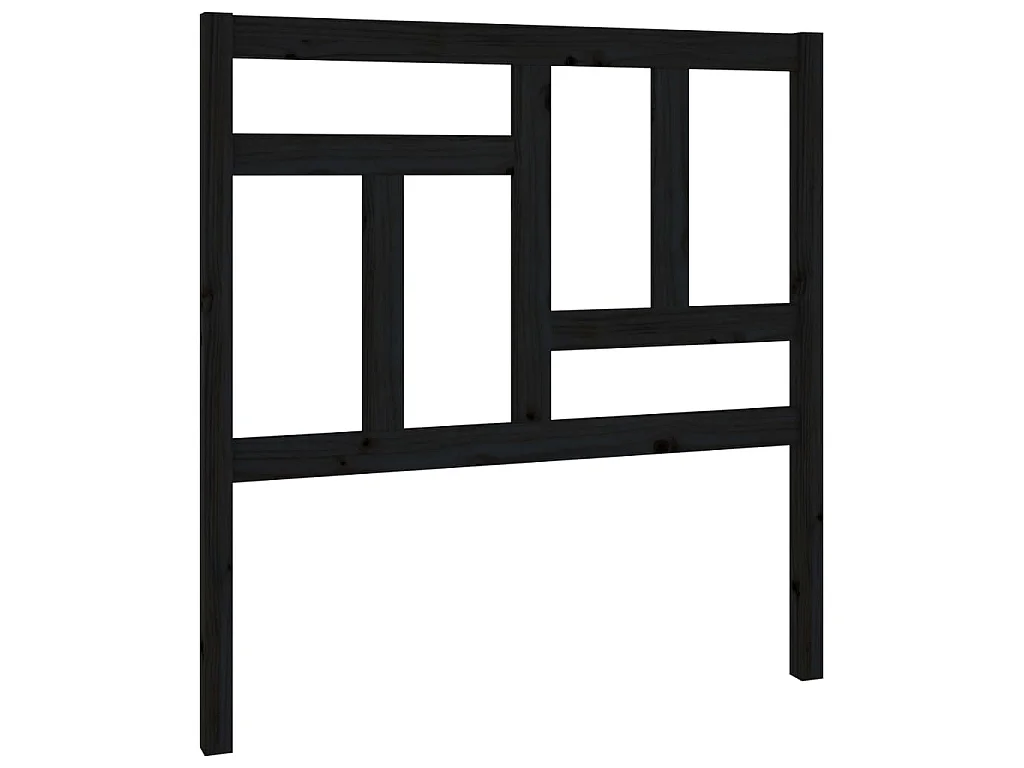 Tête de lit Noir 95,5x4x100 cm Bois massif de pin