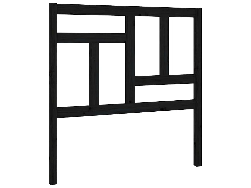 Tête de lit Noir 95,5x4x100 cm Bois massif de pin