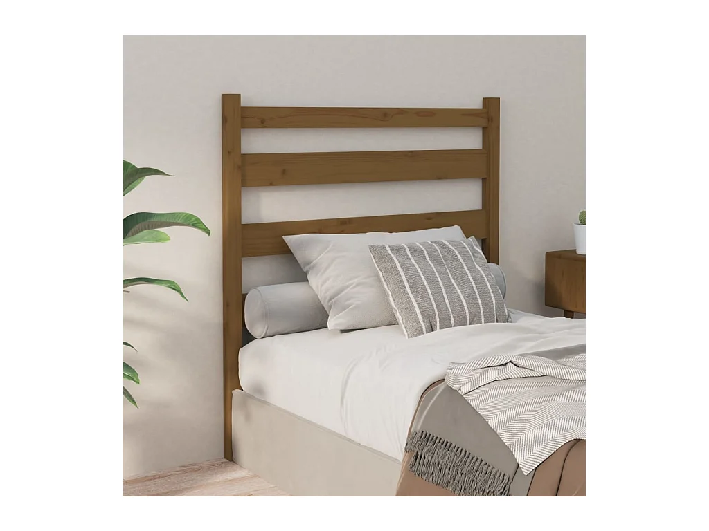 Tête de lit Marron miel 96x4x100 cm Bois massif de pin