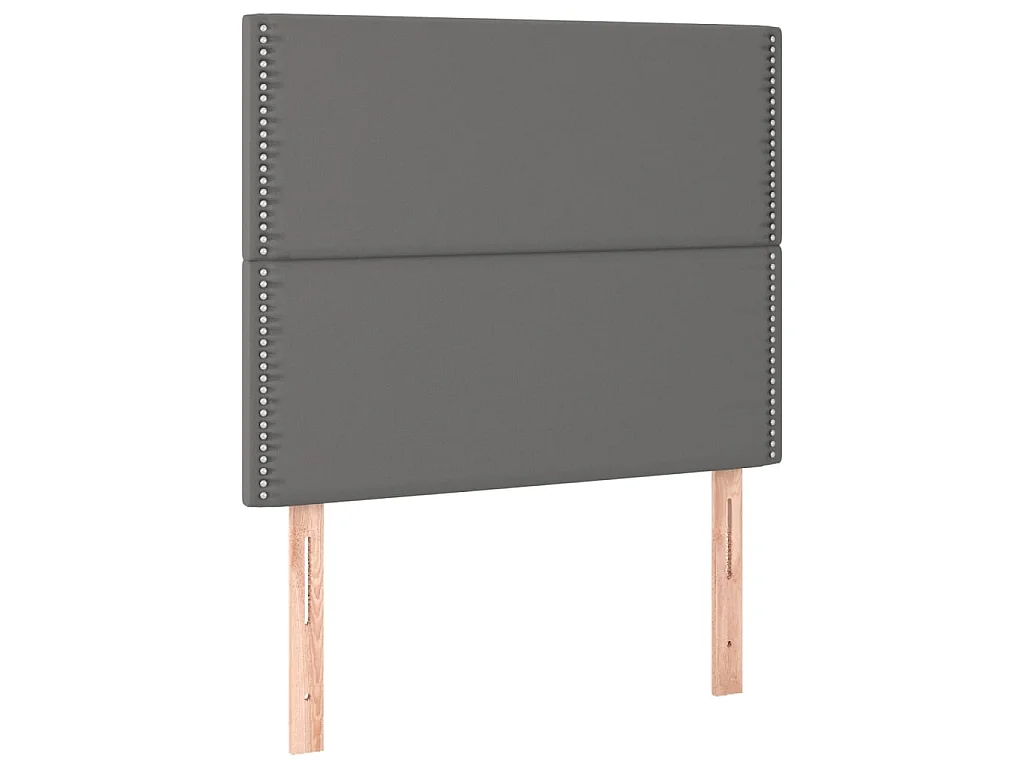 Hoofdbord grijs 100x5x118/128 cm kunstleer