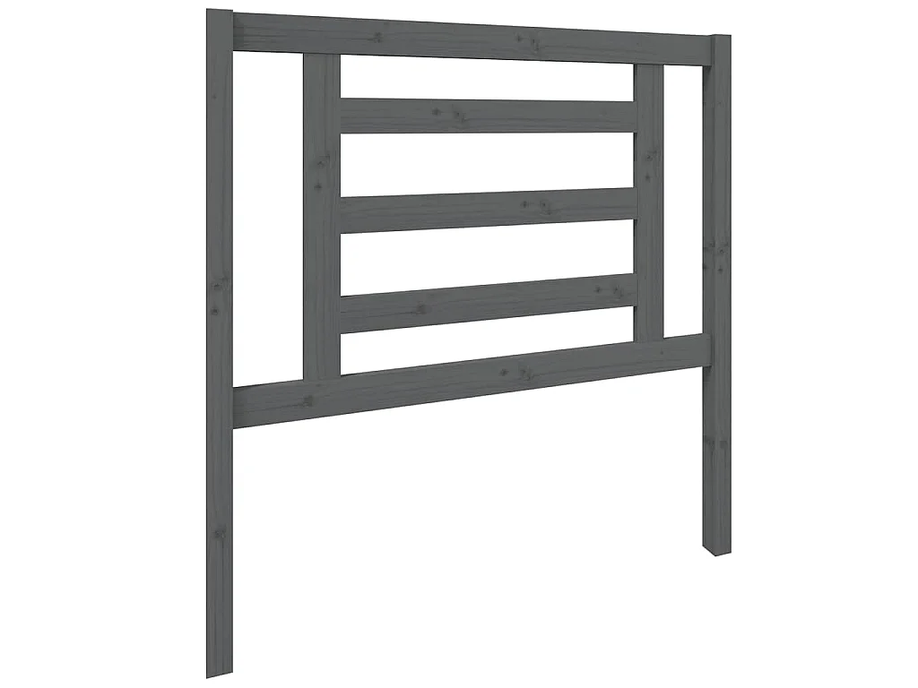 Tête de lit Gris 96x4x100 cm Bois massif de pin