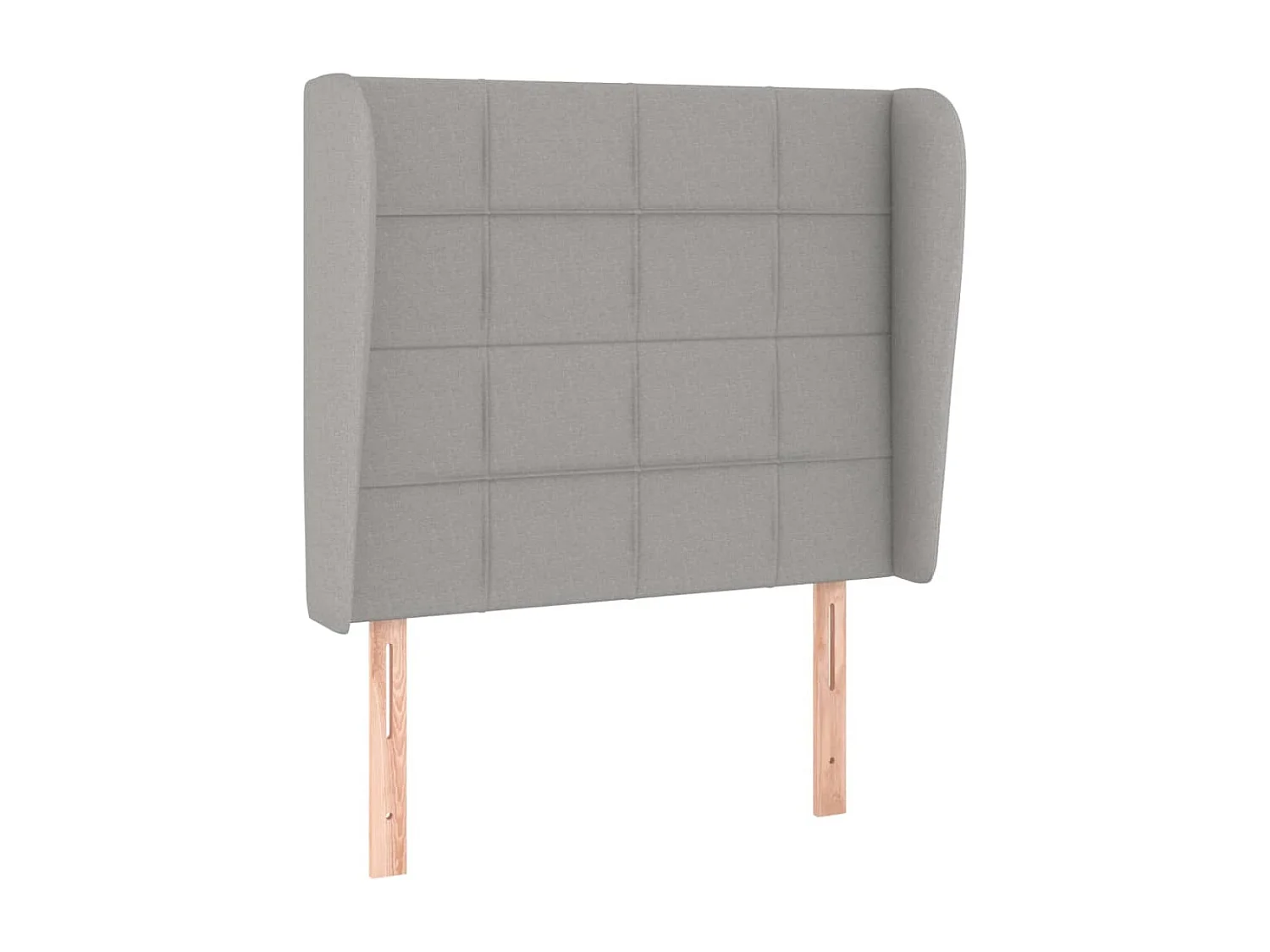 Kopfteil mit Ohren Hellgrau 83x23x118/128 cm Stoff
