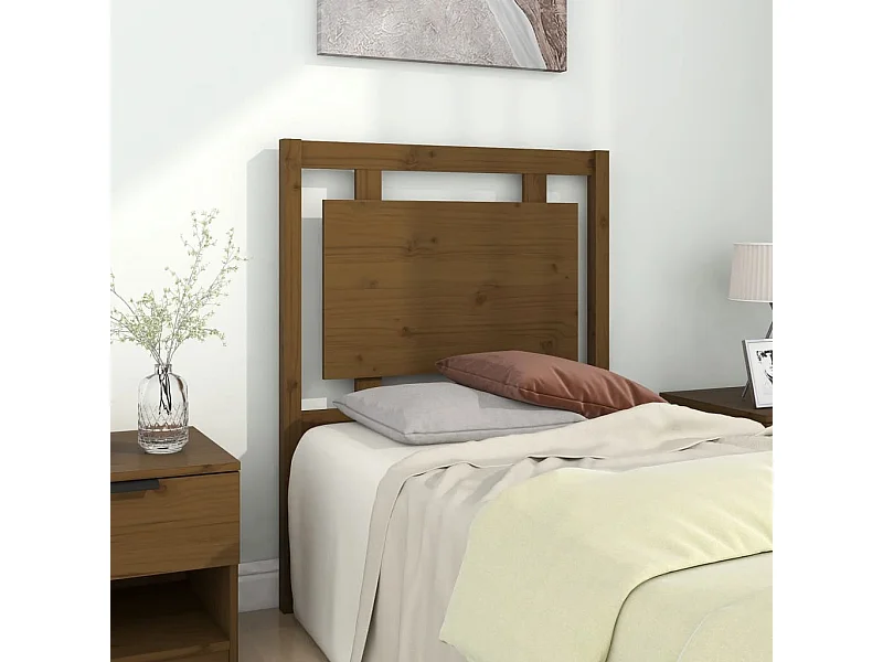 Hoofdbord 80,5x4x100 cm massief grenenhout honingbruin