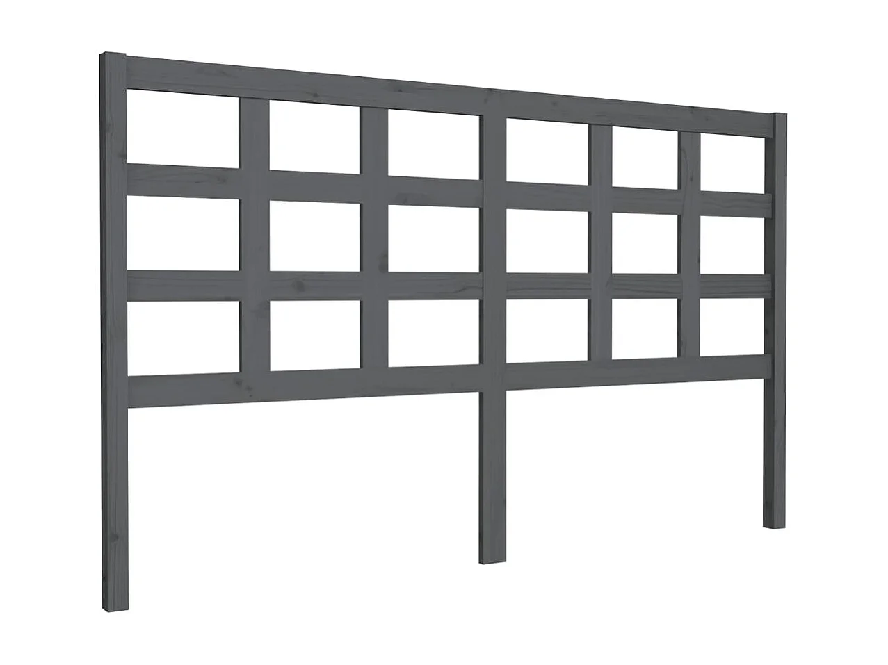 Tête de lit Gris 165,5x4x100 cm Bois massif de pin