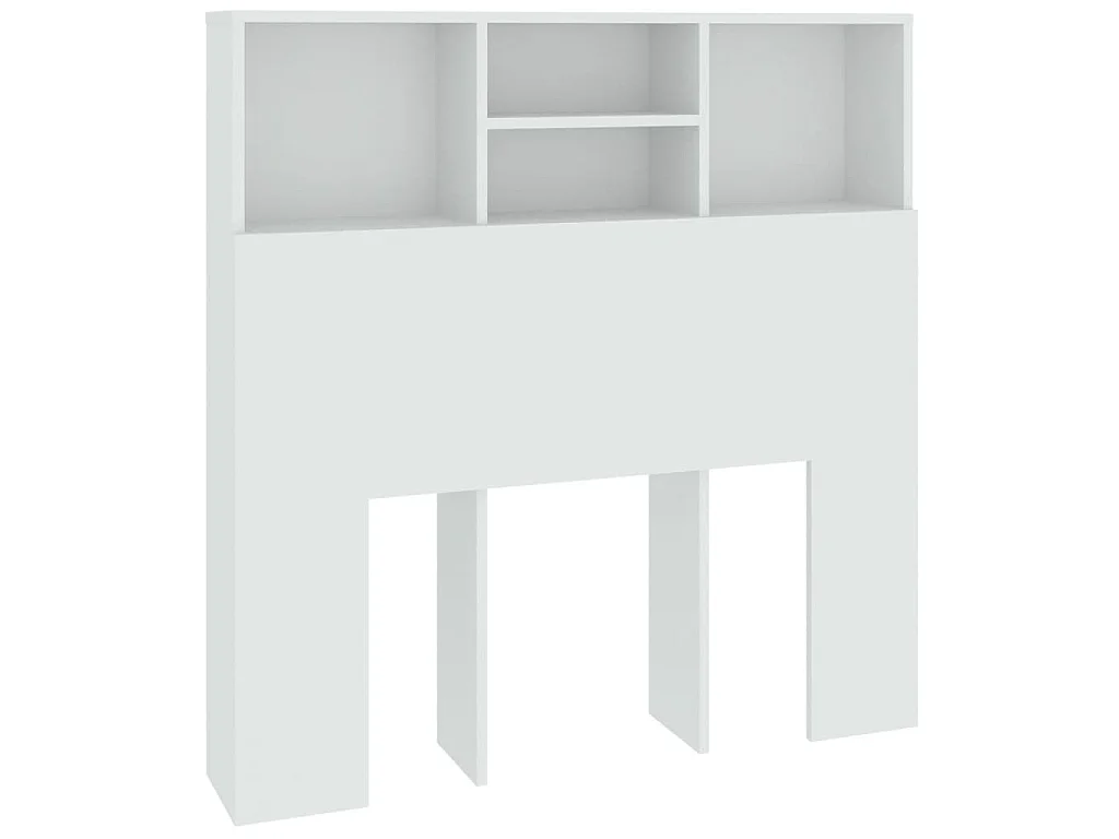 Armoire de tête de lit Blanc 100x19x103,5 cm