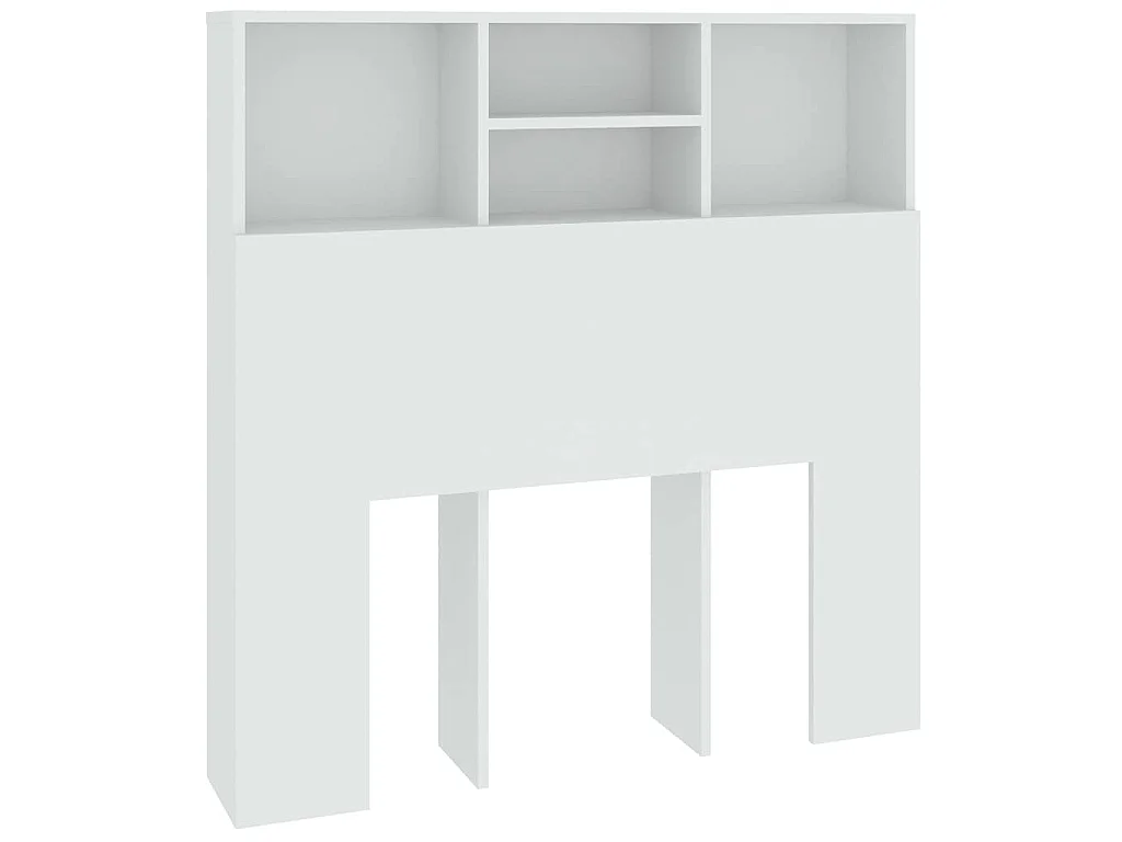 Armoire de tête de lit Blanc 100x19x103,5 cm