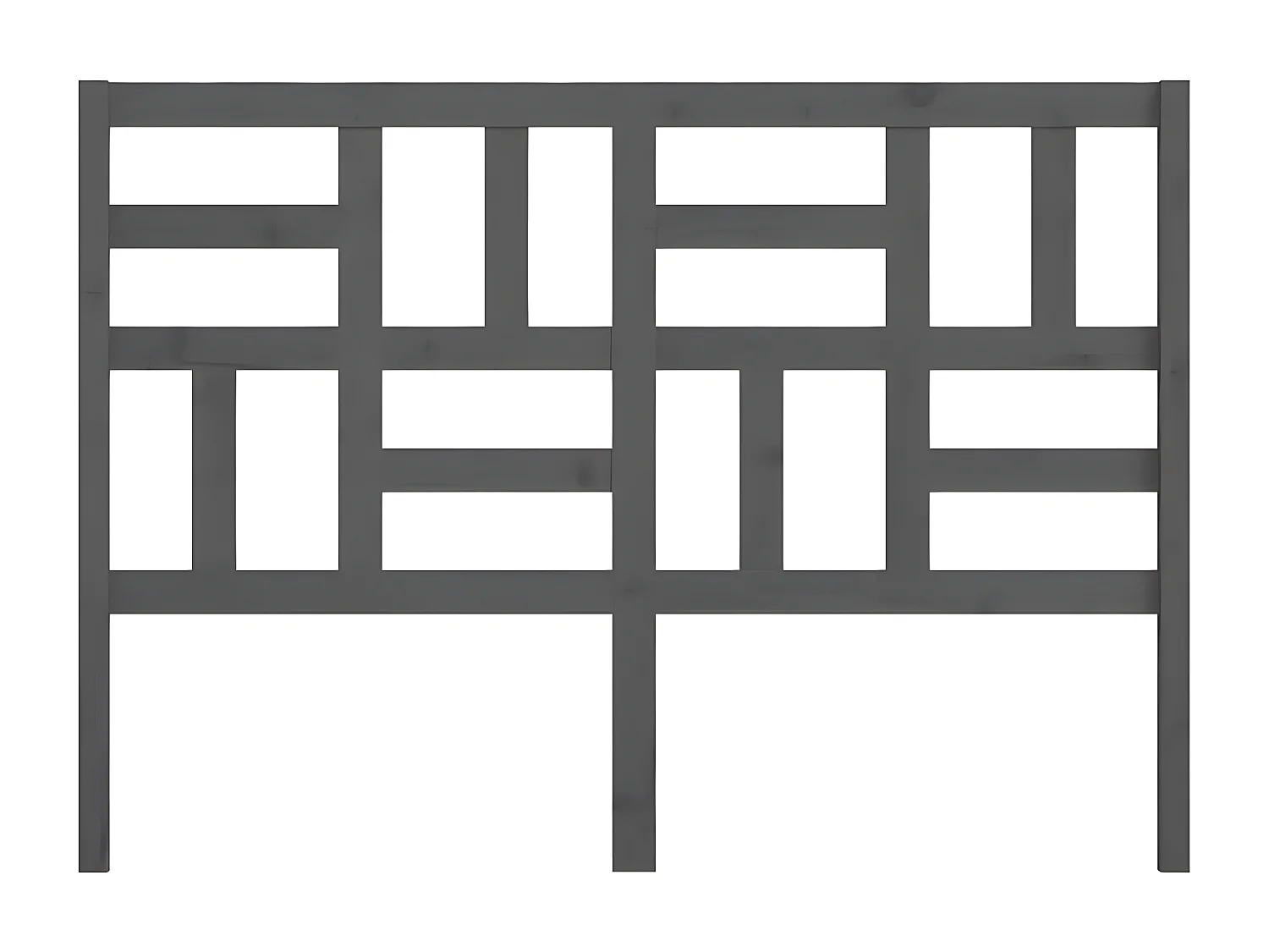 Cabeceira de cama 126x4x104 cm pinho maciço cinzento