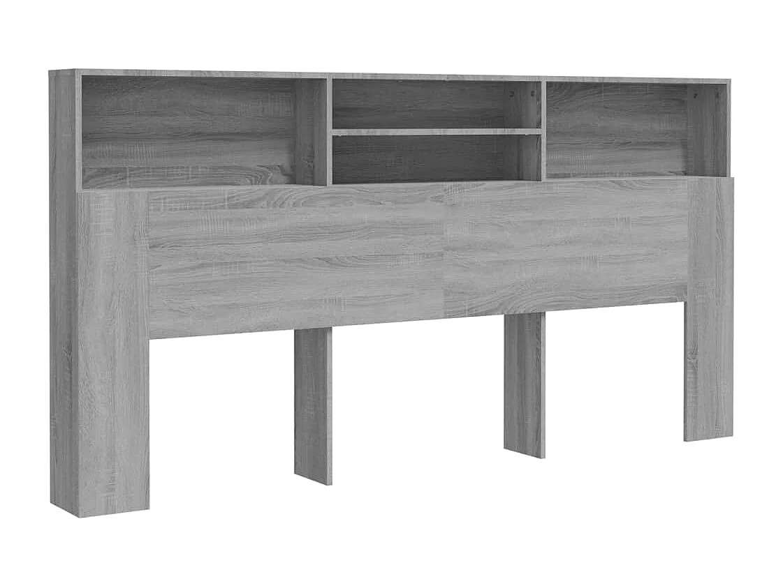 Armoire de tête de lit Sonoma gris 200x19x103,5 cm