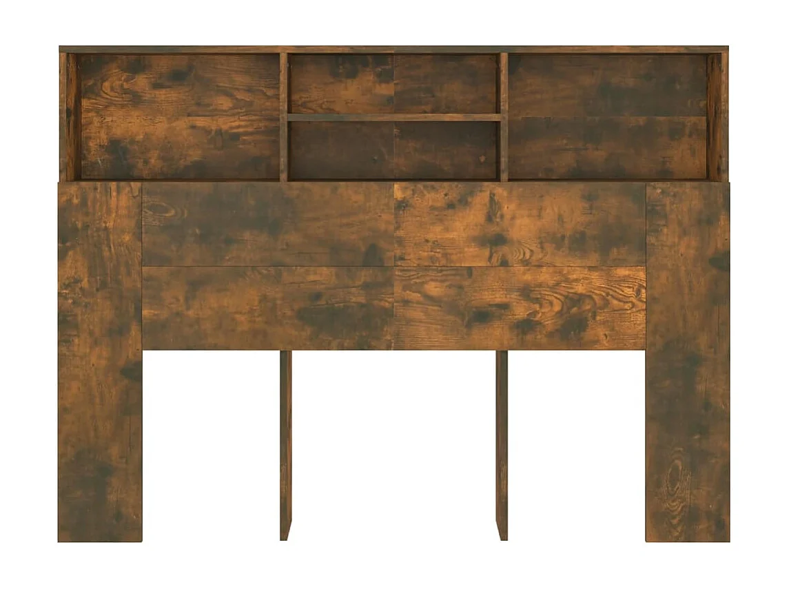 Armoire de tête de lit Chêne fumé 140x19x103,5 cm