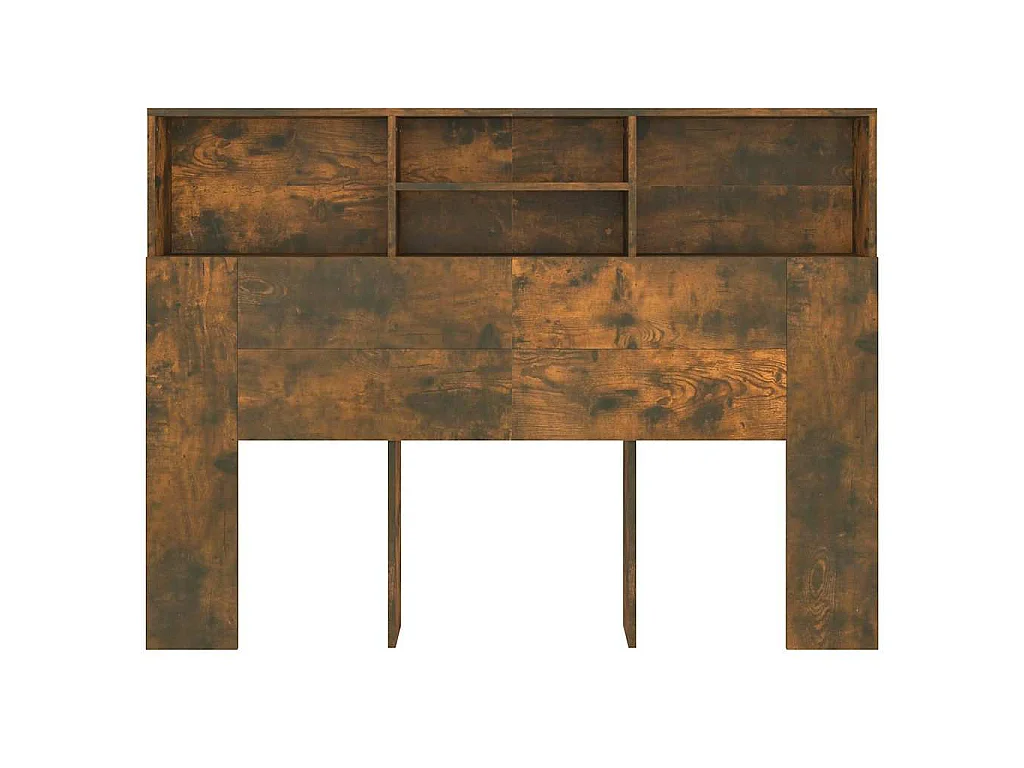 Armoire de tête de lit Chêne fumé 140x19x103,5 cm