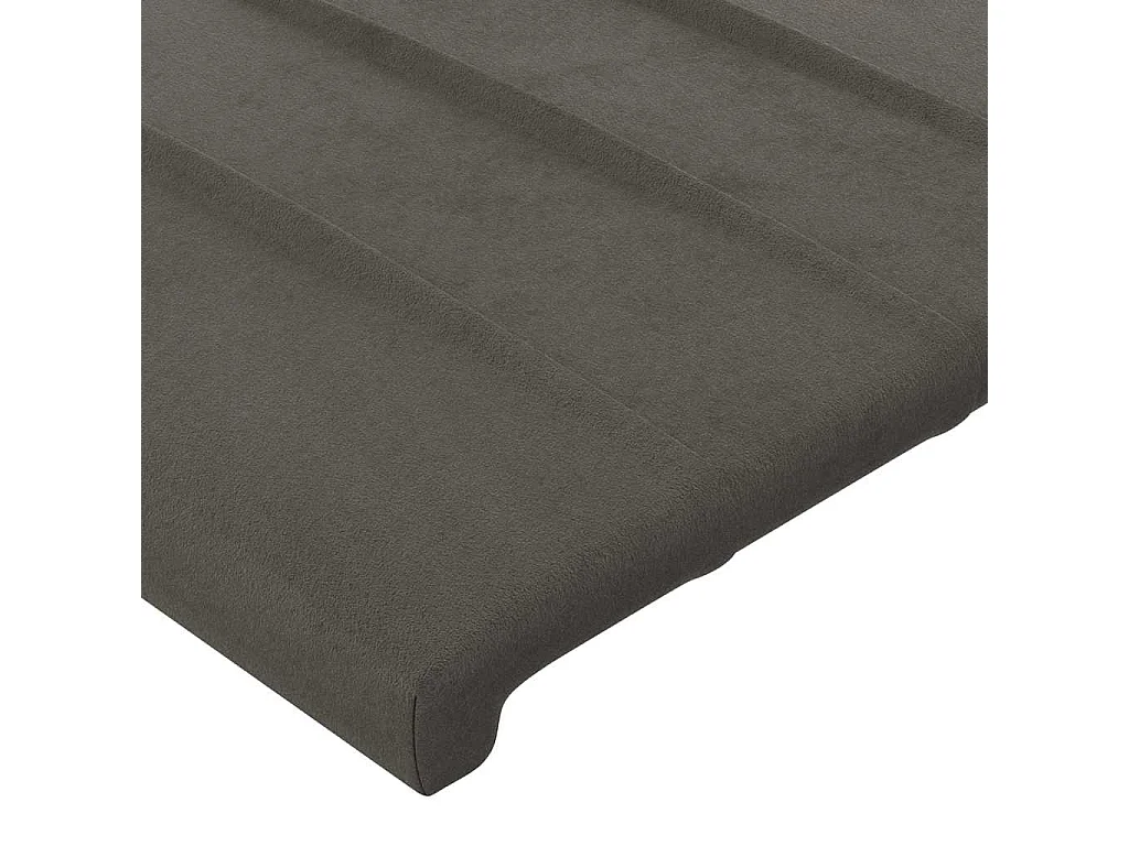 Testiera a LED Grigio Scuro 83x16x78/88 cm in Velluto