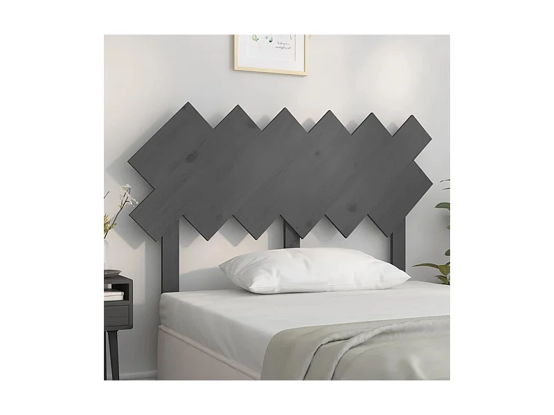Tête de lit Gris 122,5x3x80,5 cm Bois massif de pin