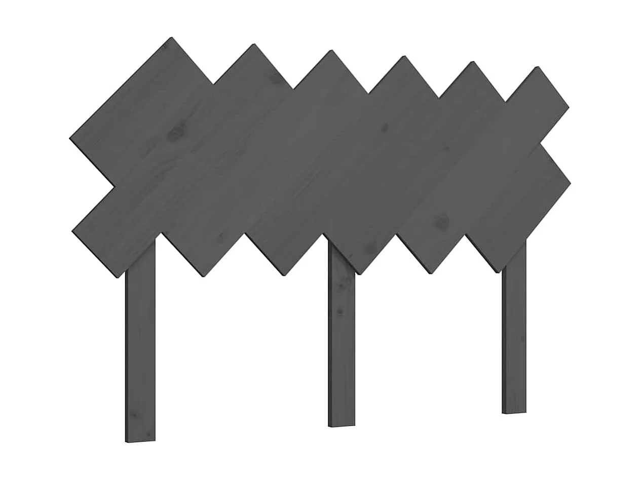 Tête de lit Gris 122,5x3x80,5 cm Bois massif de pin