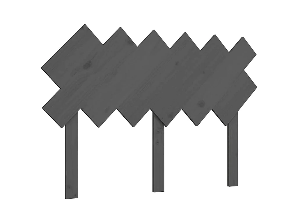 Tête de lit Gris 122,5x3x80,5 cm Bois massif de pin