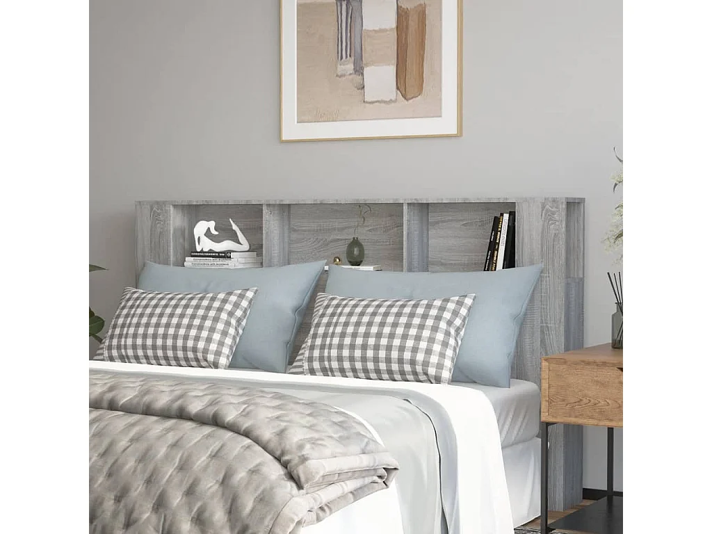 Armoire de tête de lit Sonoma gris 180x18,5x104,5 cm