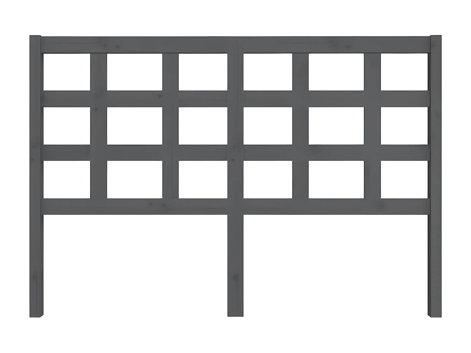 Tête de lit Gris 145,5x4x100 cm Bois massif de pin