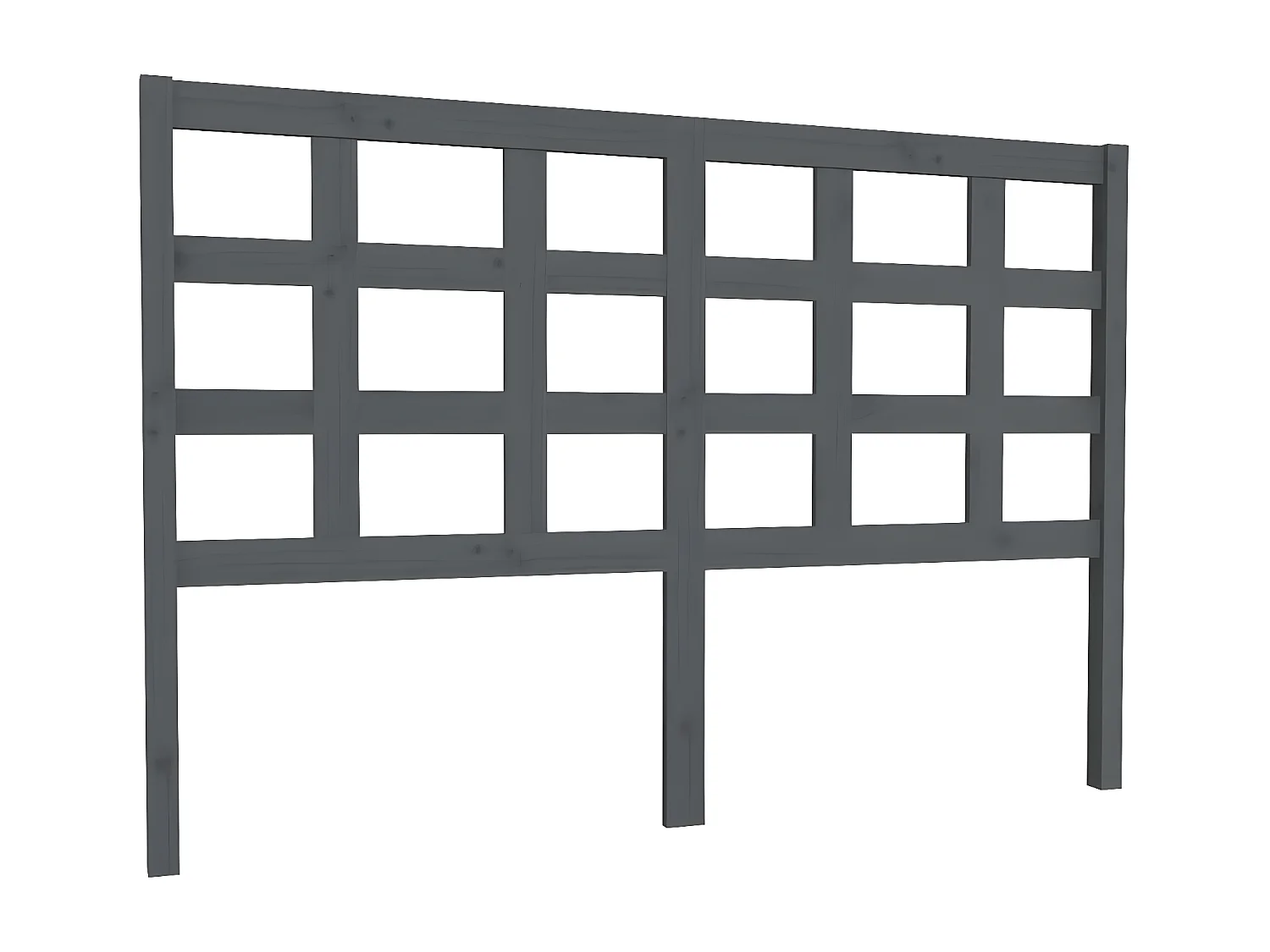 Cabeceira de cama 145,5x4x100 cm pinho maciço cinzento