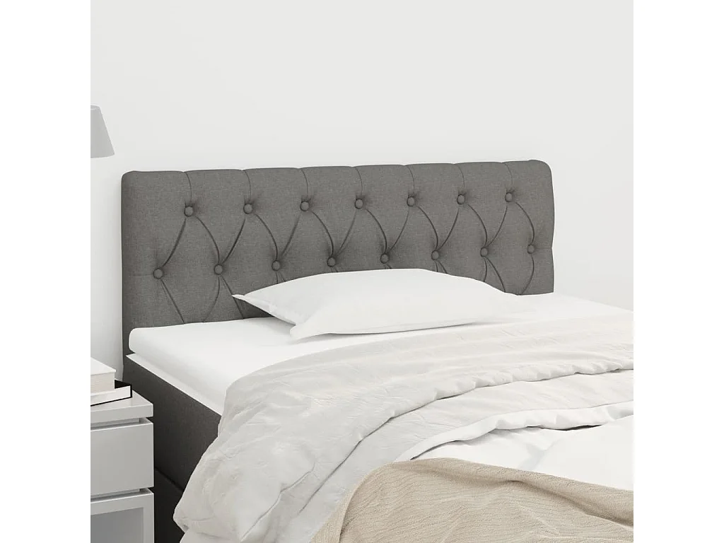 Testiera Grigio Scuro 90x7x78/88 cm in Tessuto
