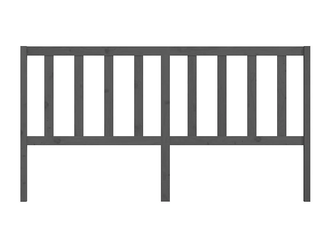 Tête de lit Gris 186x4x100 cm Bois massif de pin