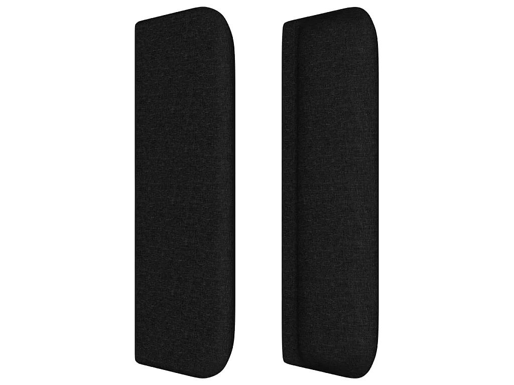 Cabecero de tela negro 163x16x78/88 cm