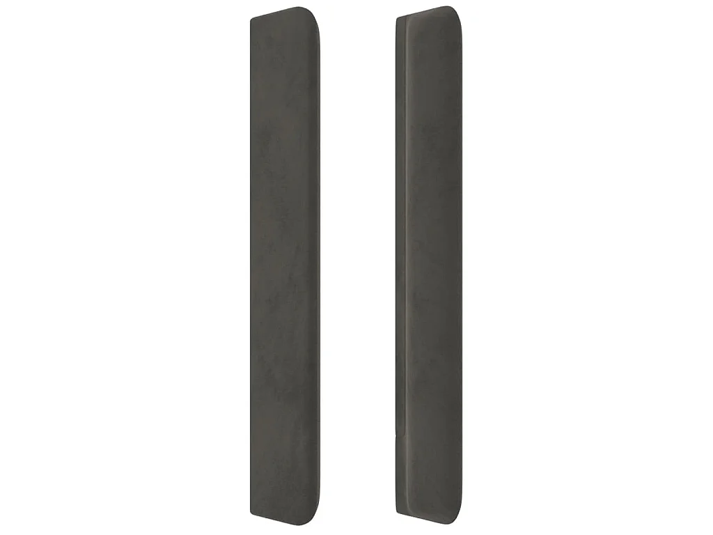 Tête de lit avec oreilles Gris foncé 83x16x118/128 cm Velours