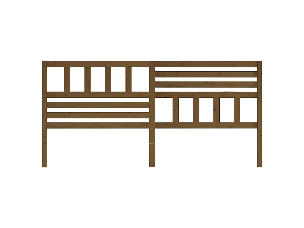Cabecero de cama madera maciza de pino marrón miel 206x4x100 cm