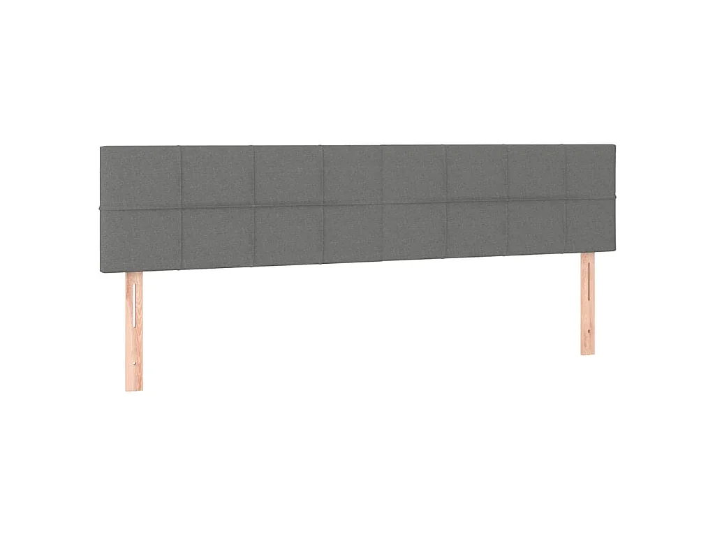 Têtes de lit Gris foncé 180x5x78/88 cm Tissu