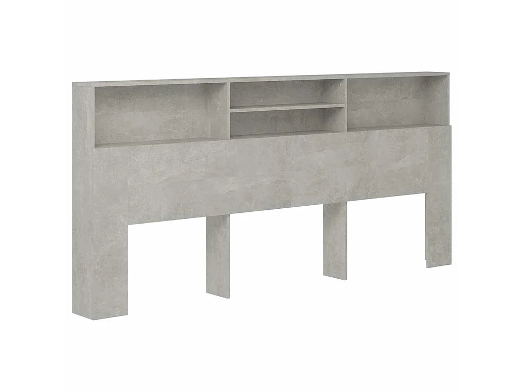 Hoofdbordkast 220x19x101,5 cm betongrijs