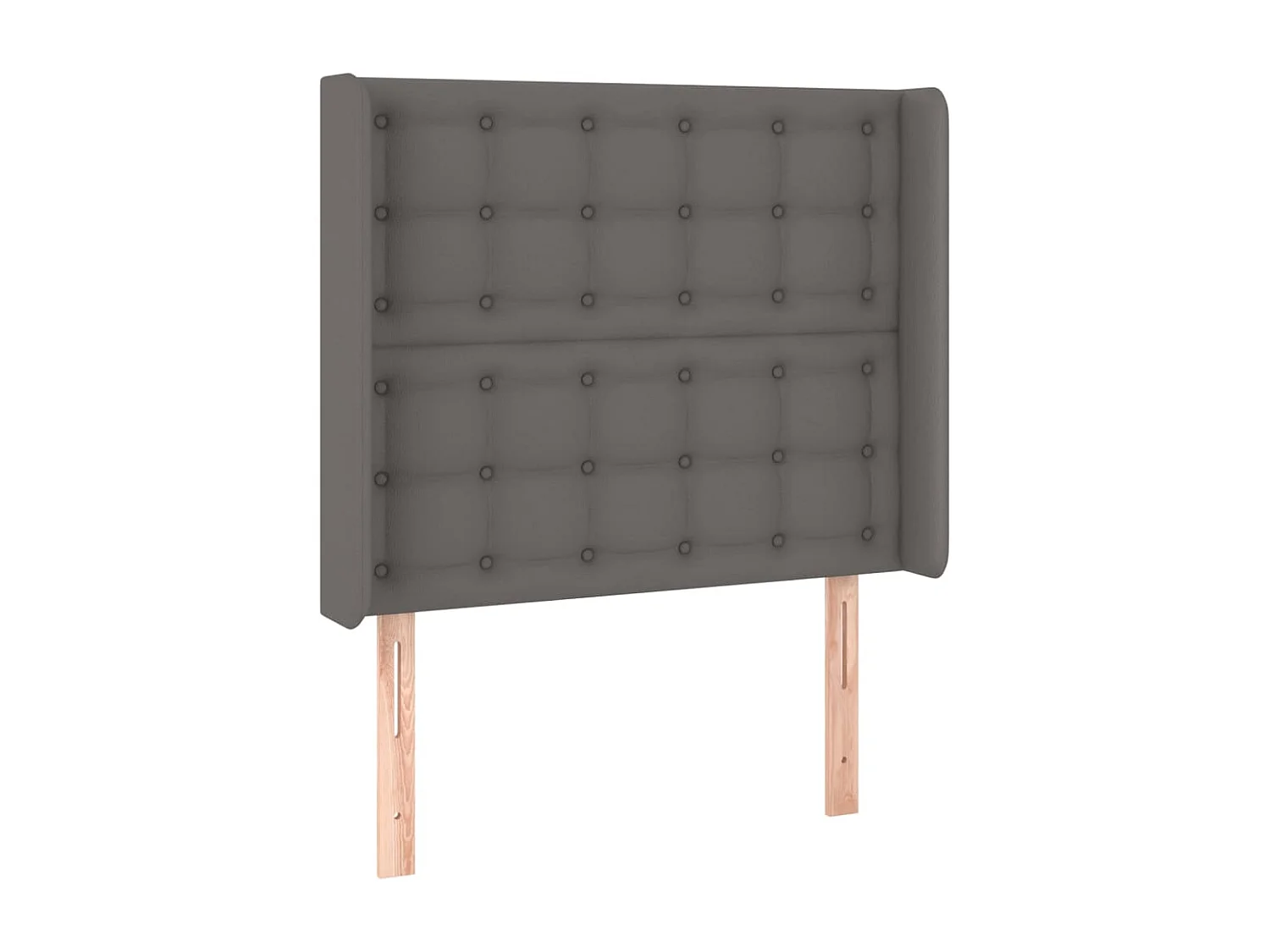 Hoofdbord met randen 103x16x118/128 cm kunstleer grijs