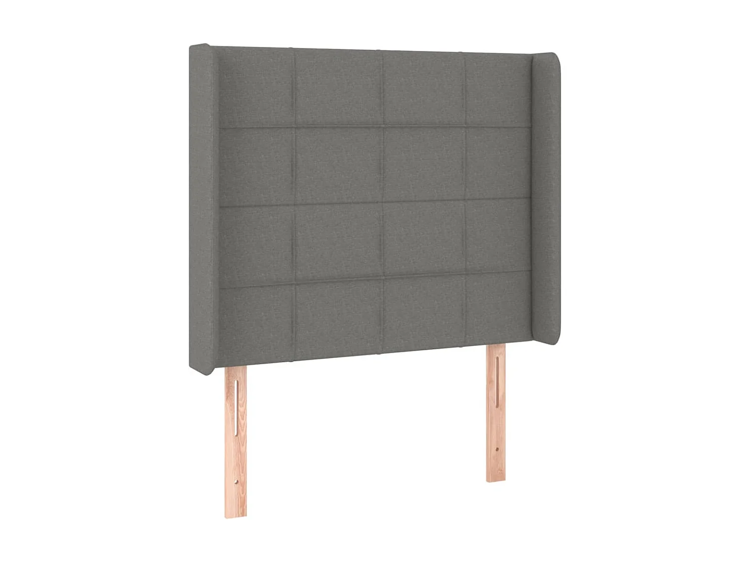 Kopfteil mit Ohren Dunkelgrau 93x16x118/128 cm Stoff