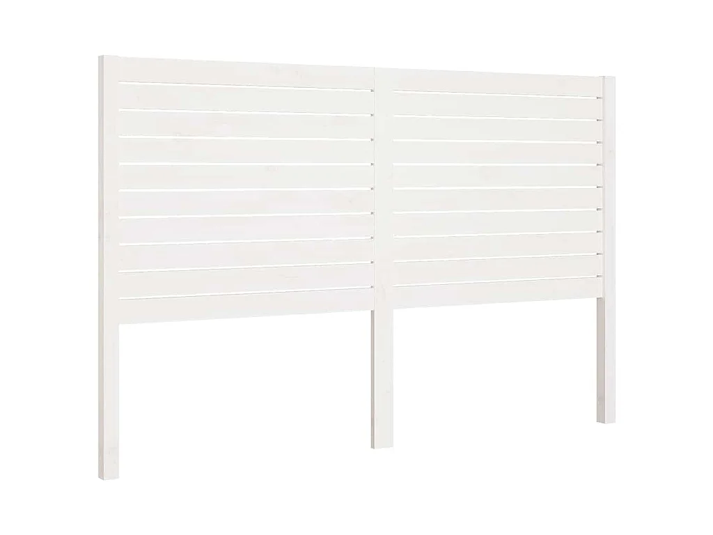 Hoofdbord 206x4x100 cm massief grenenhout wit