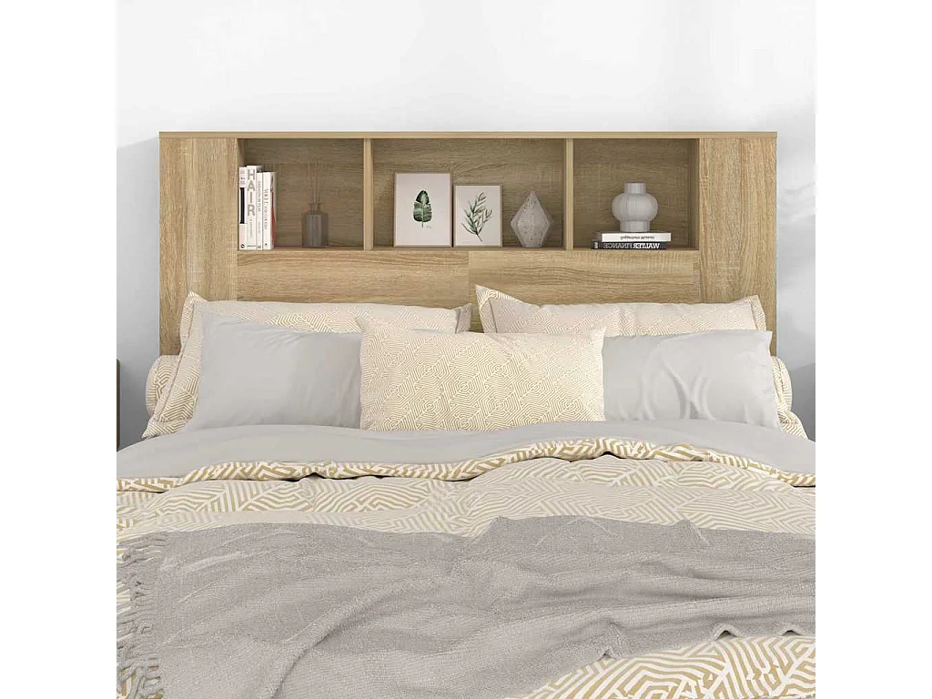 Armoire de tête de lit Chêne sonoma 140x18,5x104,5 cm