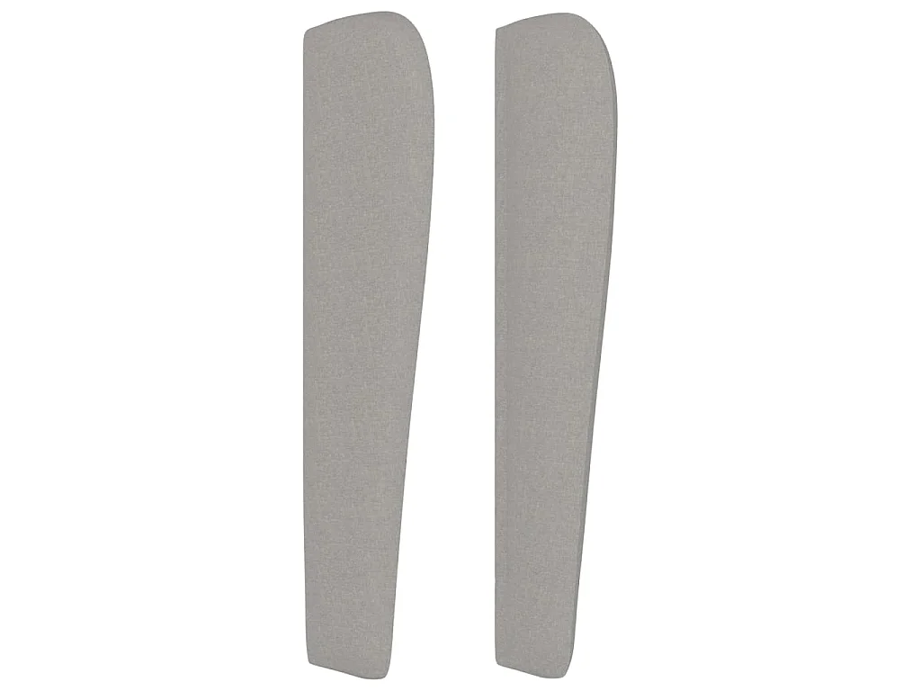 Tête de lit avec oreilles Gris clair 83x23x118/128 cm Tissu