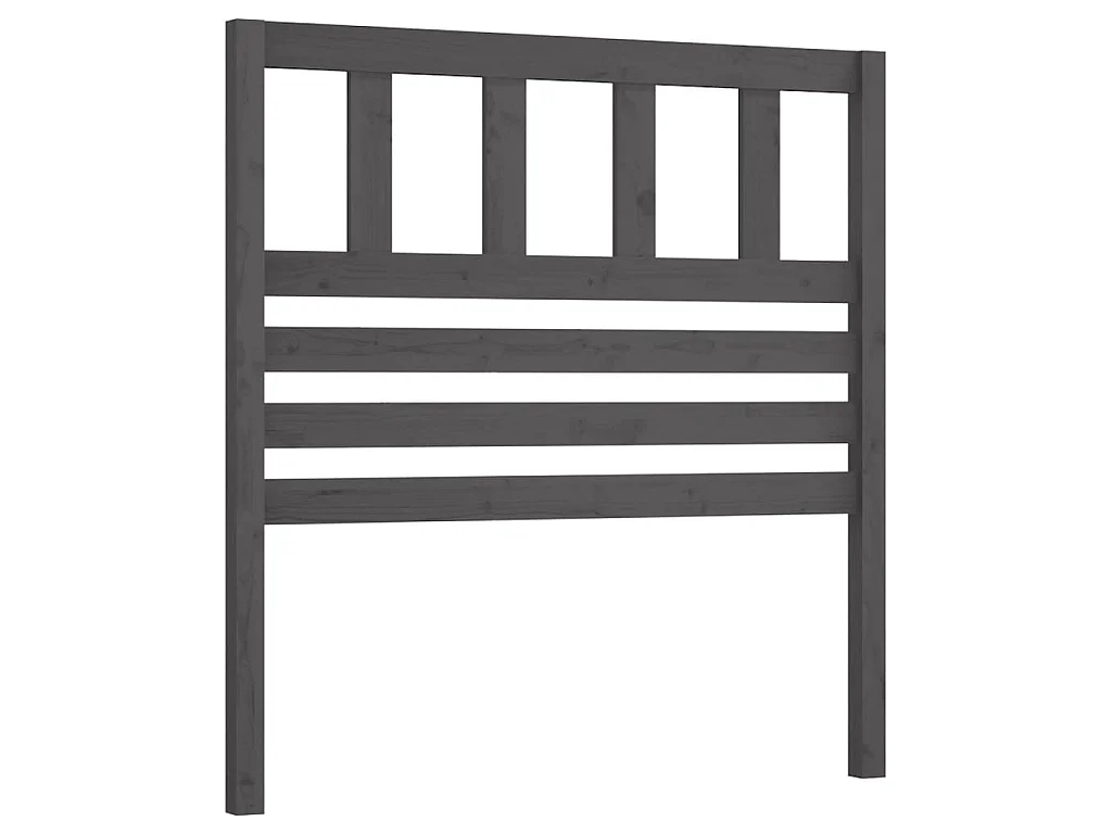 Tête de lit Gris 81x4x100 cm Bois massif de pin
